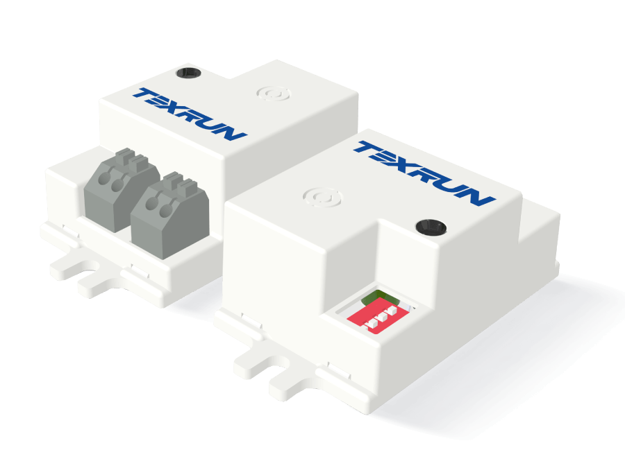Texrun Pro Radar Sensor with 4-position DIP switch, two housing views
